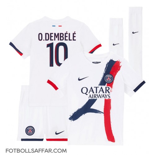 Paris Saint-Germain Ousmane Dembele #10 Bortadräkt Barn 2024-25 Kortärmad (+ Korta byxor)